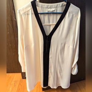 Maurice's Women's White & Black Blouse Worn Once